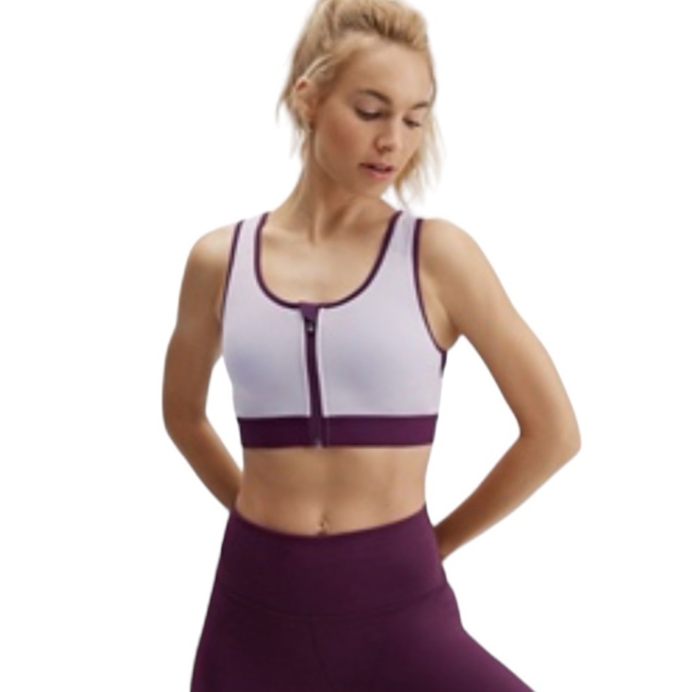 FABLETICS Elsie High Impact Zip Front Double layer support Sports Bra